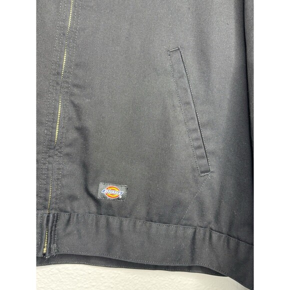 Vintage Dickies Jacket Mens 2XL Black Canvas Zip Work Eisenhower Bomber Mechanic - Picture 7 of 16
